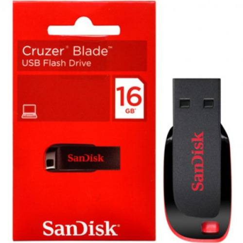 pen drive 16gb sandisk cruzer blade box