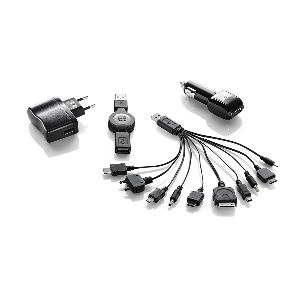 carregador c3tech multf usb, biv+veicular uc-201 duo plus