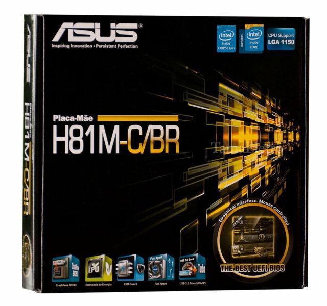 placa me 1150 asus h81m-c, br