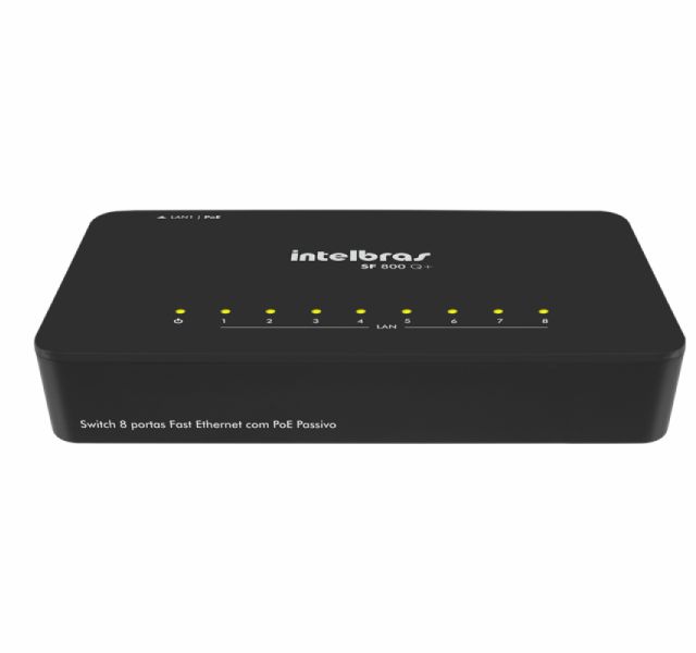 switch 08 portas 10, 100 intelbras-sf 800-q+
