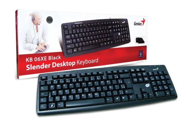 teclado usb genius kb-06xe preto