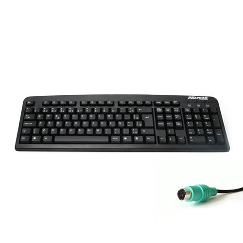 teclado padrao ps2 preto maxprint