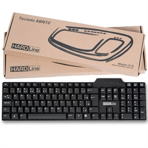 teclado padrao usb hardline-515 preto