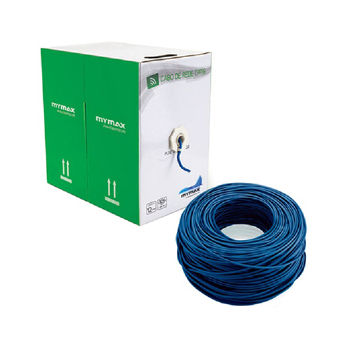 cabo de rede cat6e cx 305m azul mymax