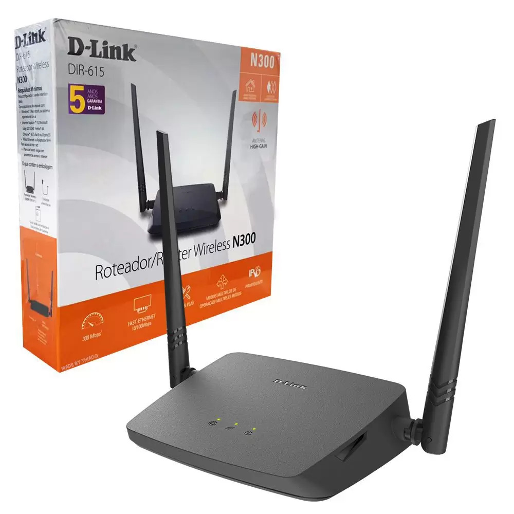 roteador wireless d-link dir-615- x1 300mbps