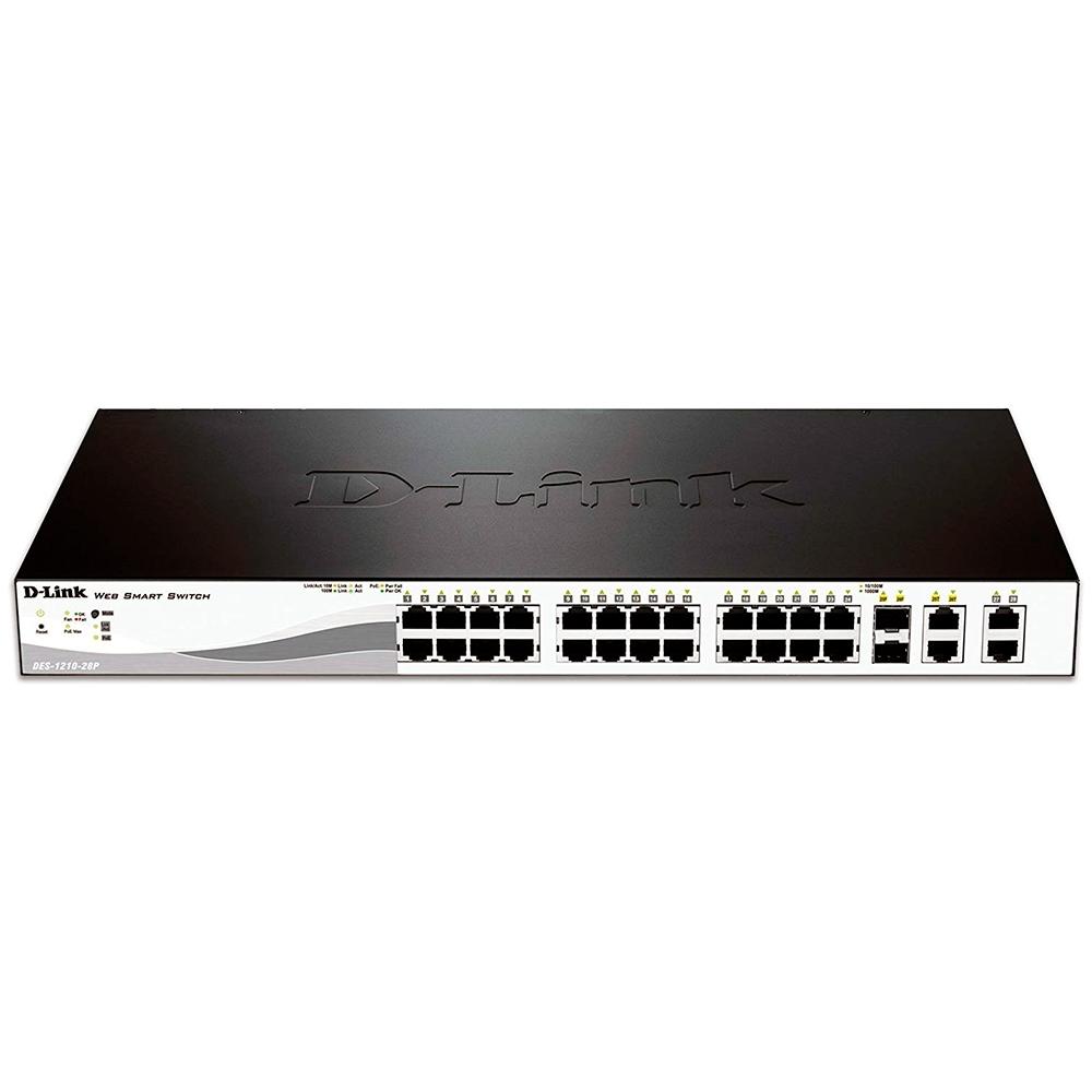 switch 24 portas 10, 100, 1000 dlink dgs-1210-28p