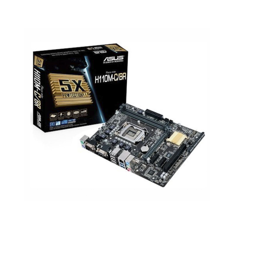 placa me 1151 asus h110m-c, br  ddr4