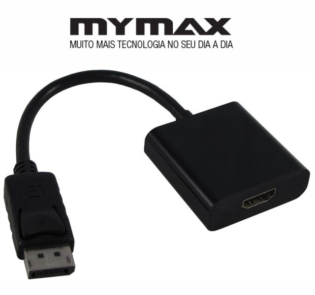 cabo de vdeo mymax displayport macho para hdmi fmea