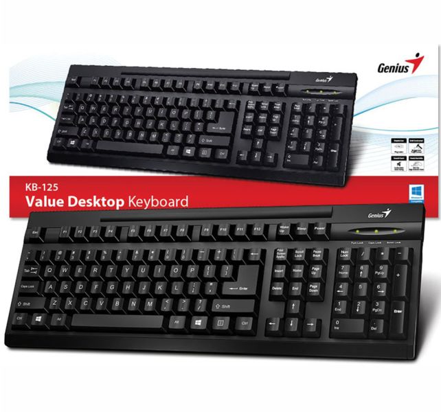 teclado usb genius kb-125 preto