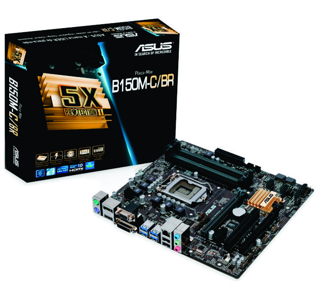 placa me 1151 asus b150m-c, br  ddr4