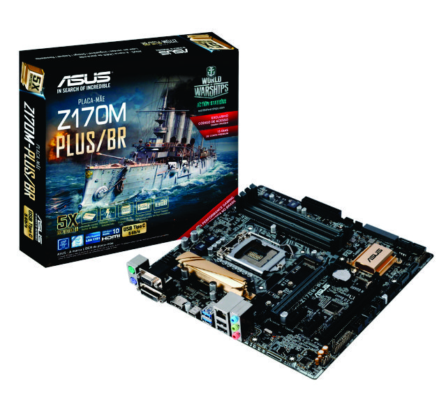 placa me 1151 asus  z170m plus, br-ddr-4