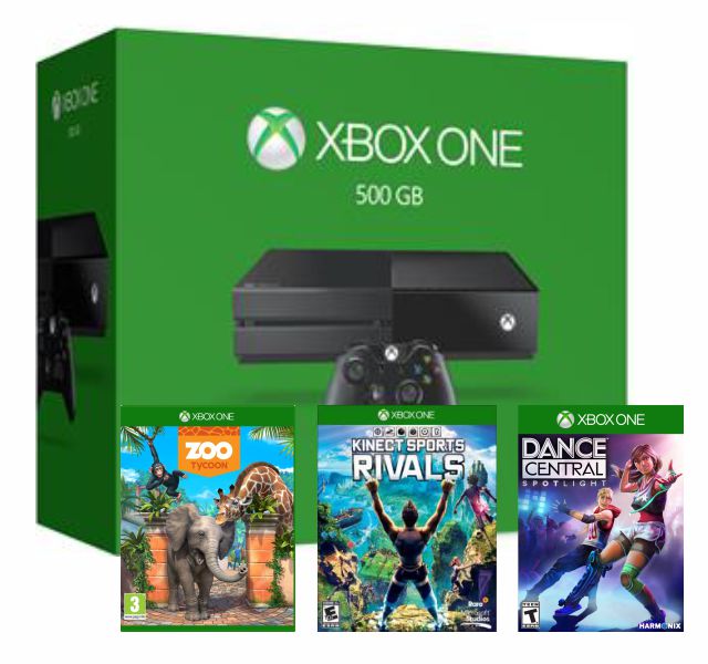 console xbox one 500gb preto com kinect+3 jogos