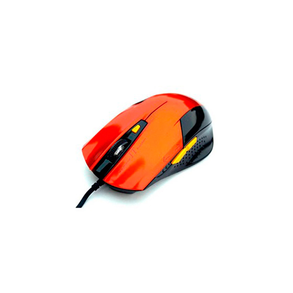 mouse ptico usb thunder  gamer jm-1201 - cor laranja