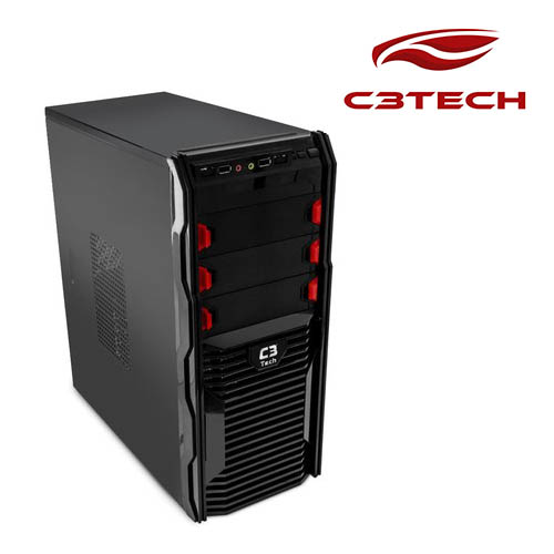 gabinete c3tech game-mt-g60-bk  preto sem fonte