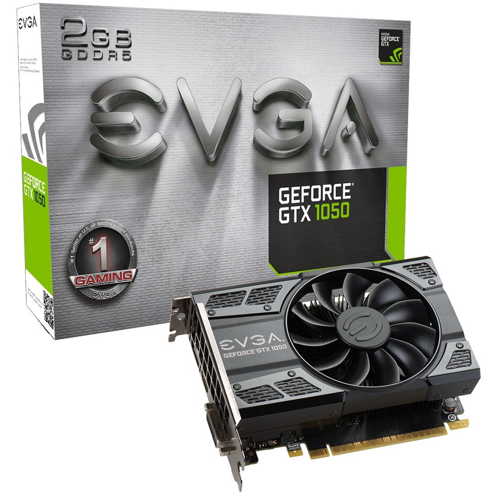 vga pci-e 2gb evga geforce gtx1050 gddr5 128 bits