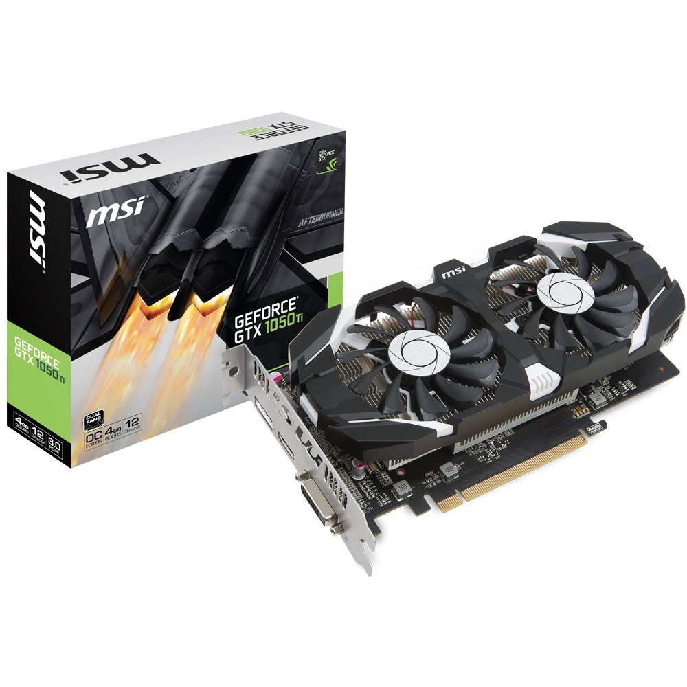 vga pci-e 4gb msi geforce gtx1050-ti 128bit gddr5