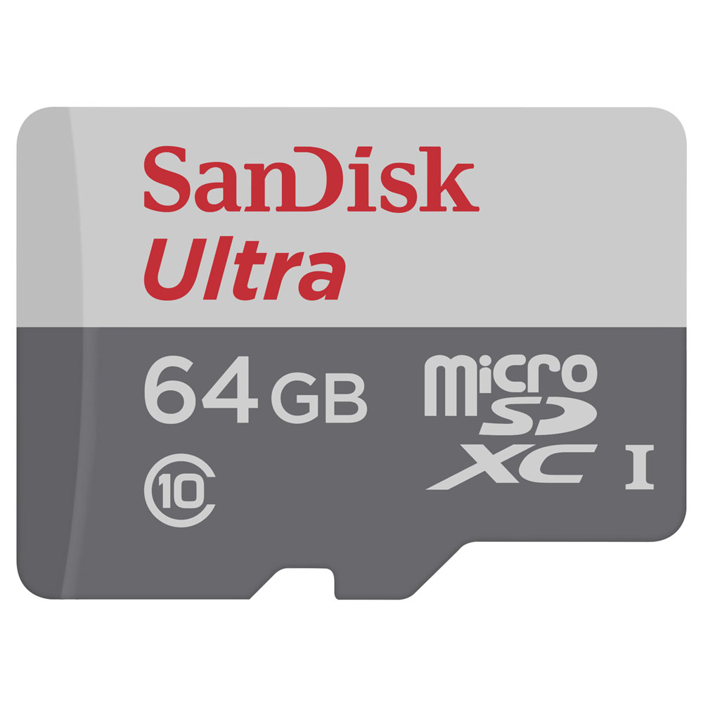carto de memria sandisk ultra micro 64gb com adaptador