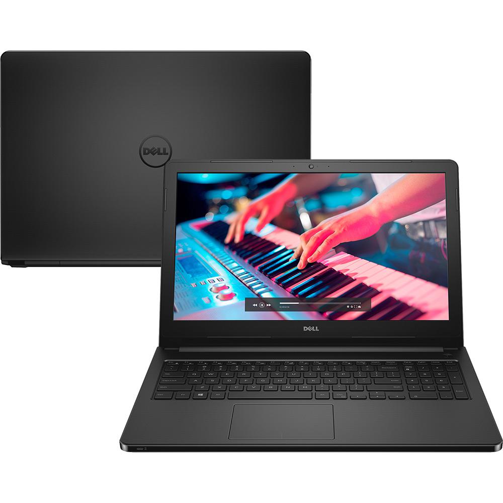 notebook dell inspiron i15-5566-a50p - tela 15.6 hd, intel i7 7500u, 8gb, hd 1tb - preto