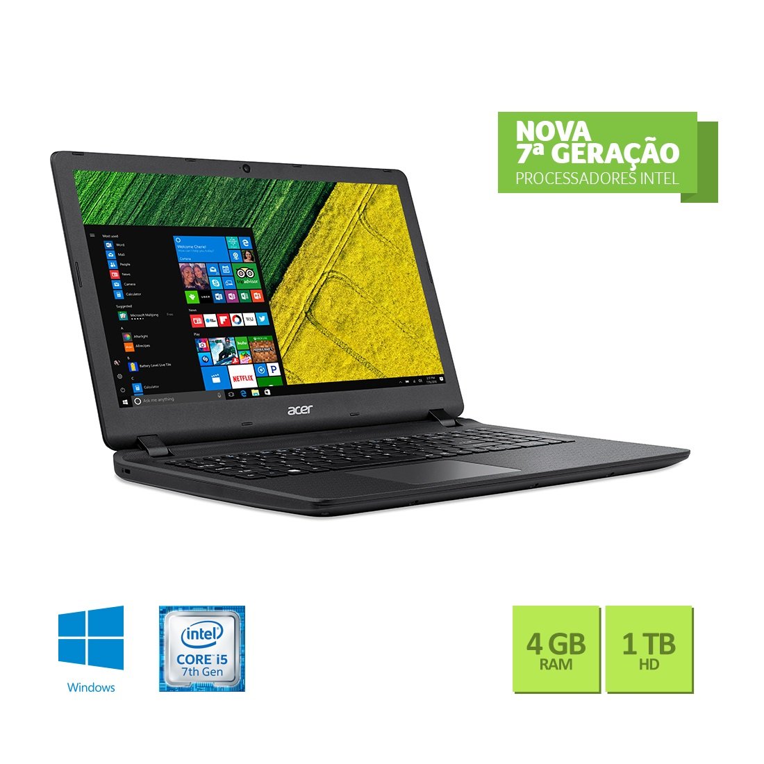 notebook acer aspire-es1-572-51nj-core i5 7200u