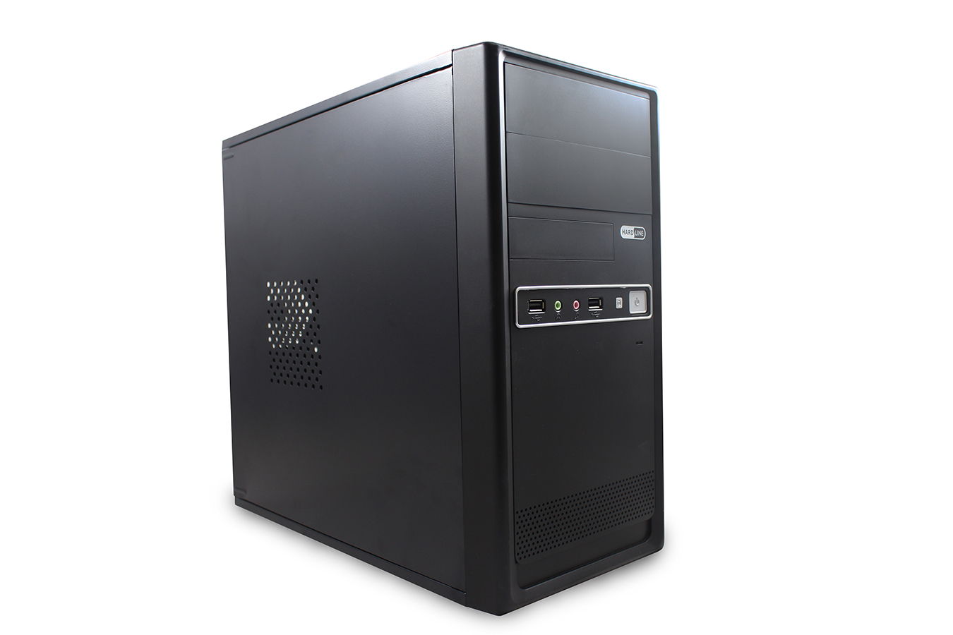gabinete hardline w1- 2 baias c,  fonte preto