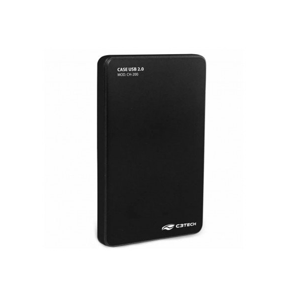 case c3 tech p,  hd 2.5 preto - usb 2.0 - ch-200bk