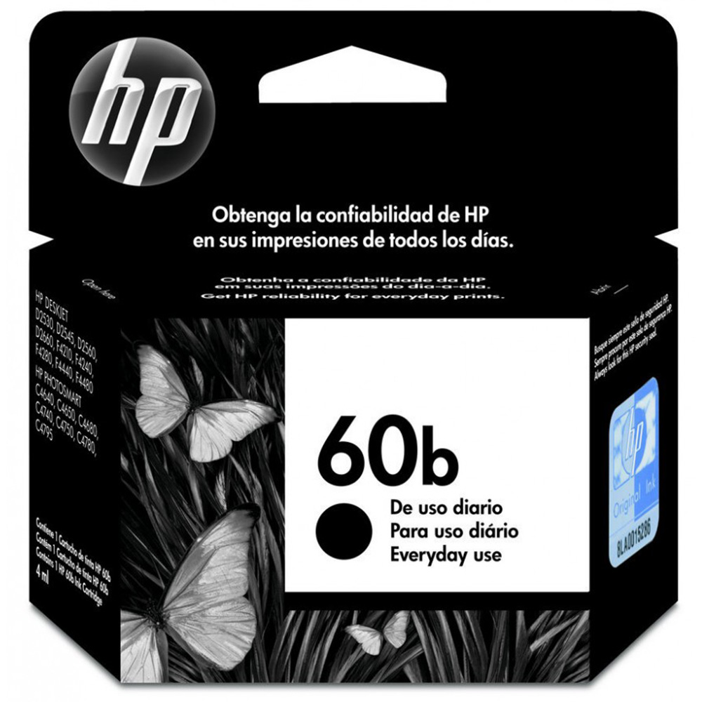 cartucho hp 60 preto cc636wb