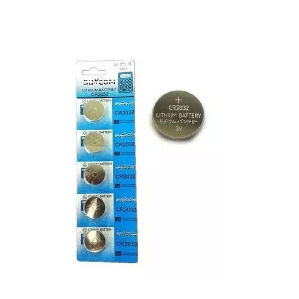 bateria cr2032  c, 05 unidades lithium 3v suvicom