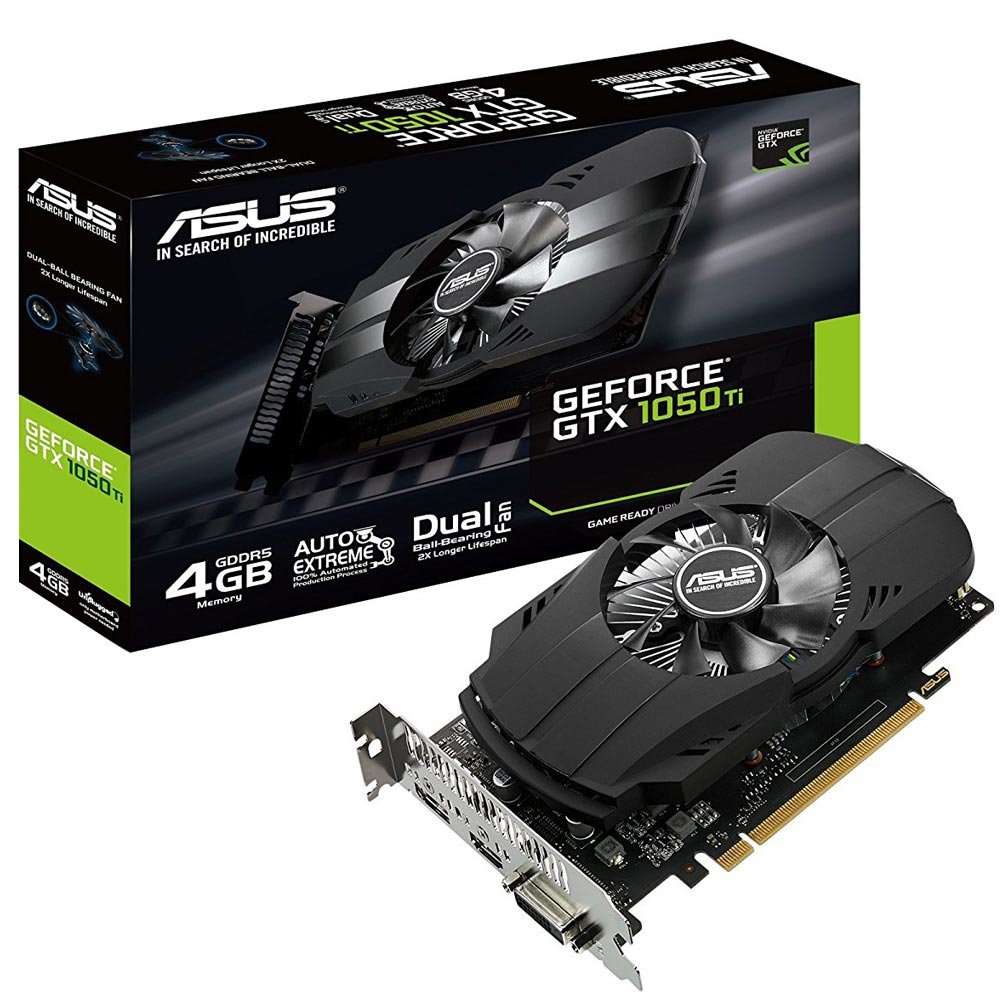 vga pci-e 4gb asus geforce gtx1050-ti 128bit ddr5-4g  (pn-90yv0a70-m0na00)
