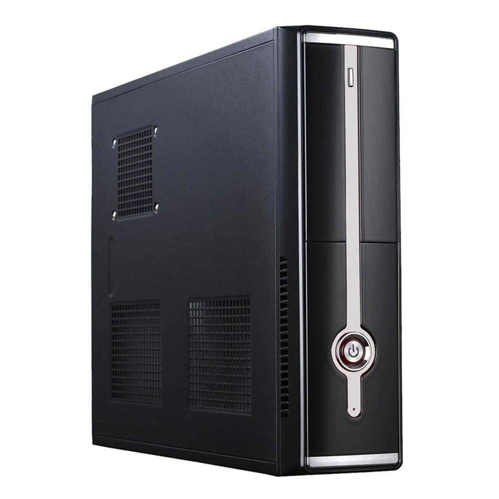 gabinete casemall slim-s103-s preto, prata-s, fonte