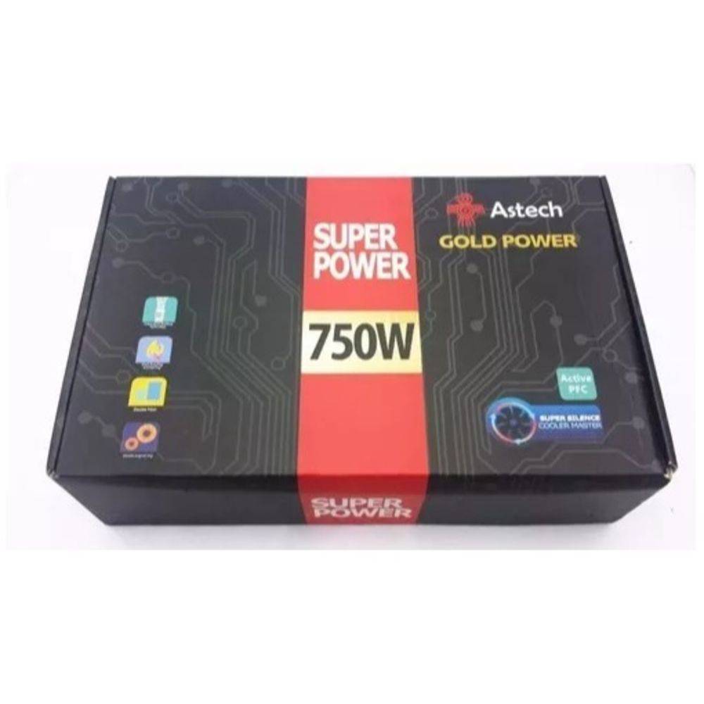 fonte 750w real  astech gold power astech750w1608