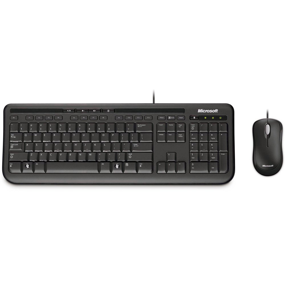 kit teclado e mouse wired microsoft 600- preto
