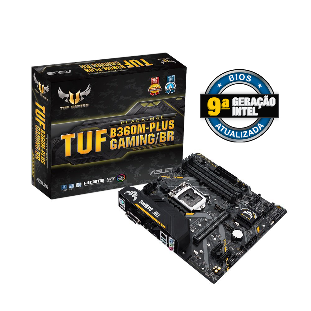 placa mae 1151 asus b360 plus-tuf gaming, br-ddr-4