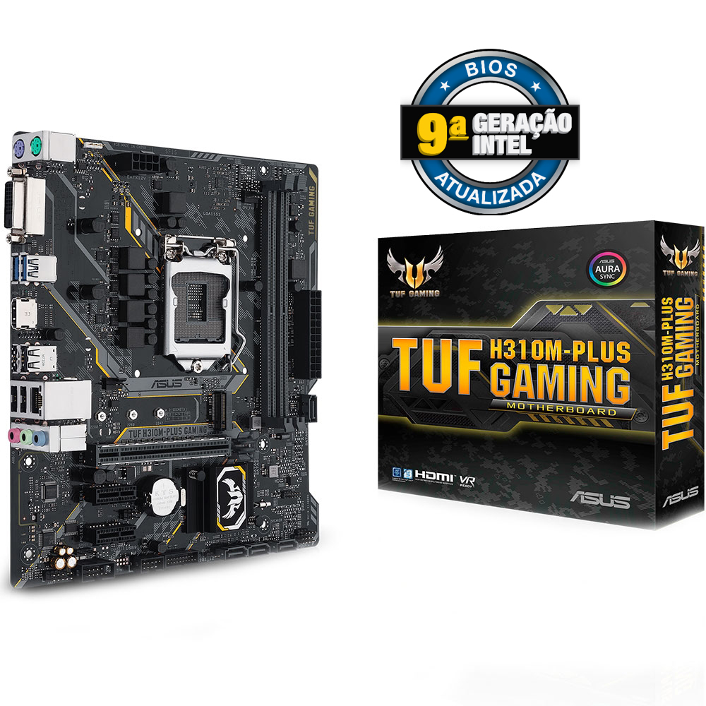 placa mae 1151 asus h310m-plus-tuf gaming, br-ddr-4