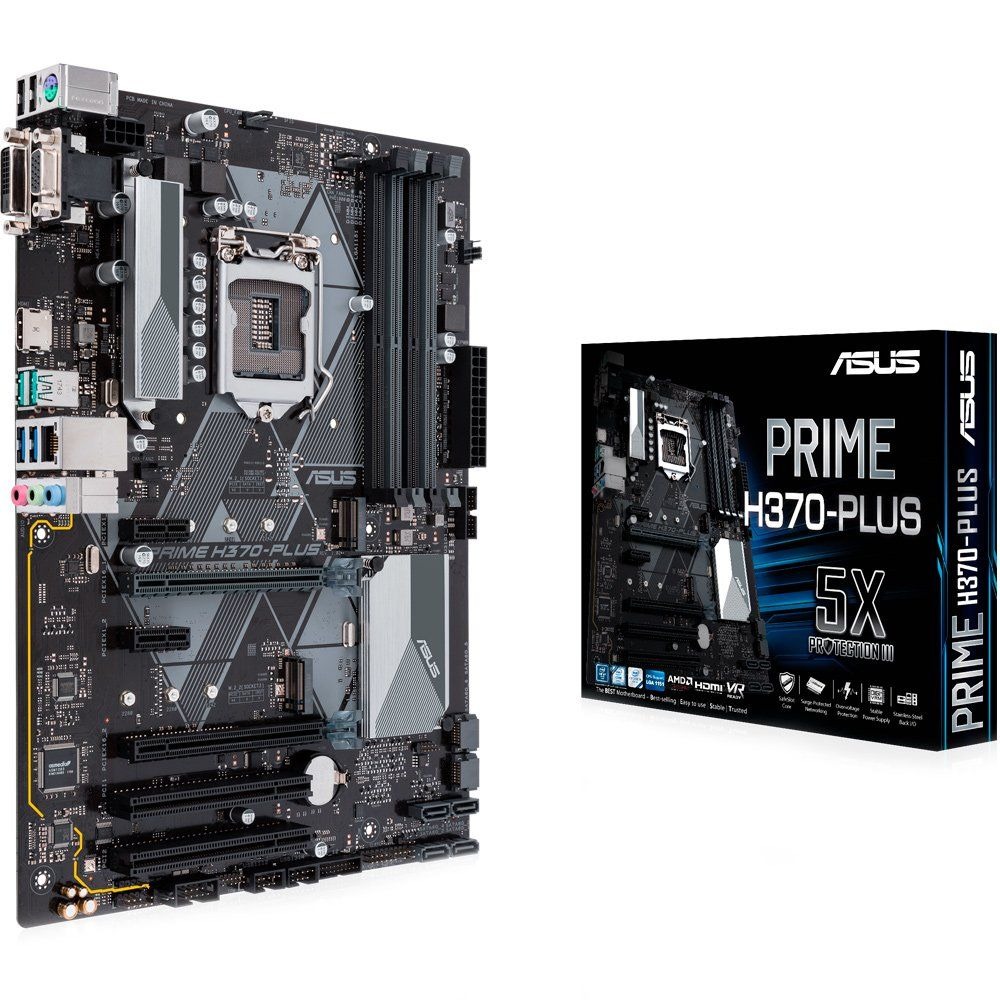 placa mae 1151 asus prime h370-plus ddr4