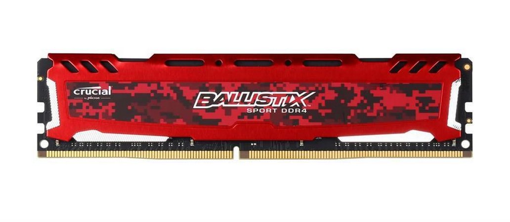 memoria ddr4 2400 8gb crucial ballistix sport grey
