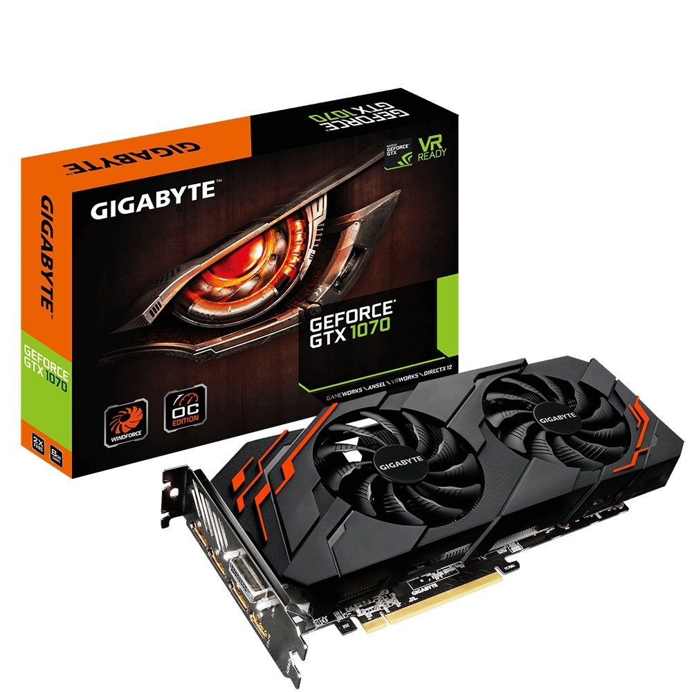 vga pci-e 8gb gigabyte windforce gtx1070 256bit