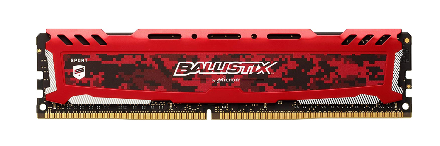 memoria ddr4 2400 4gb crucial ballistix sport red