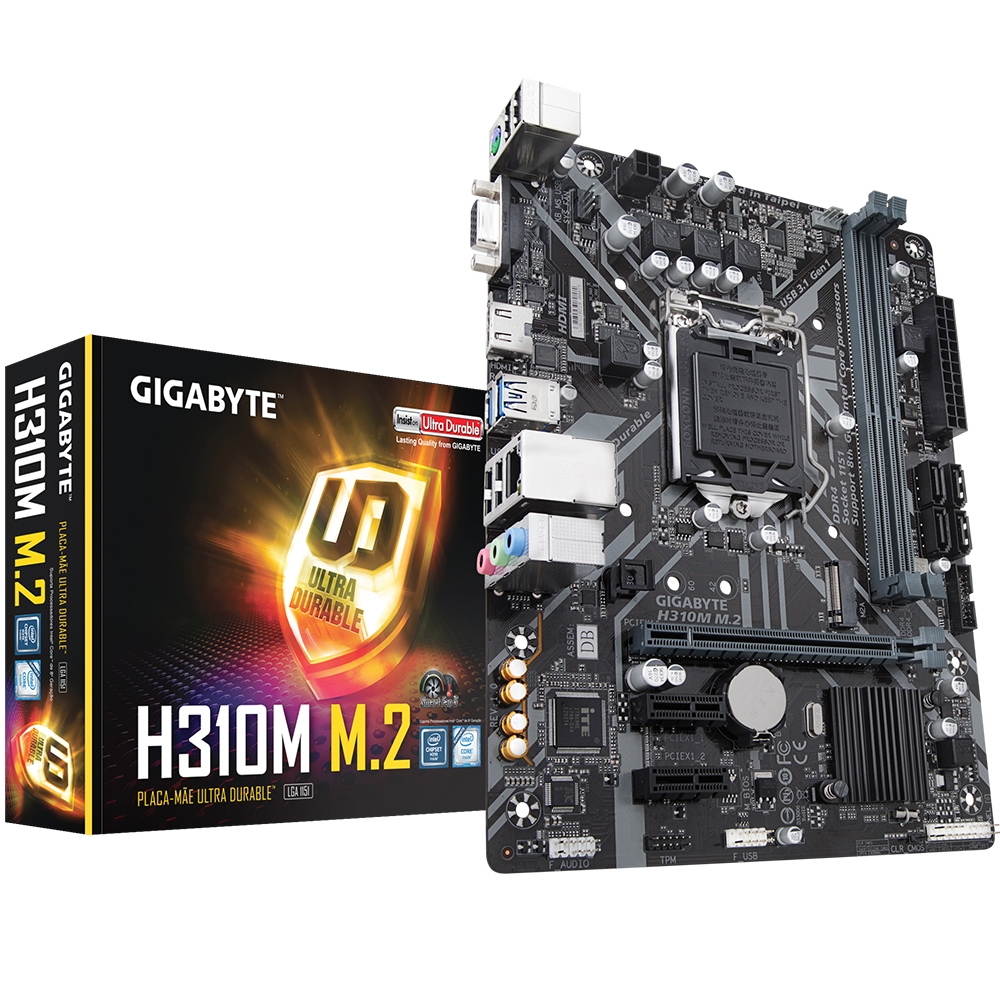 placa mae 1151 gigabyte h310m-m.2  ddr4