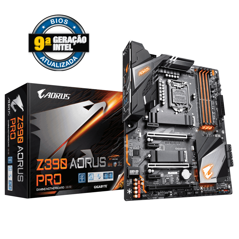 placa mae gigabyte-z390 aorus pro -ddr-4
