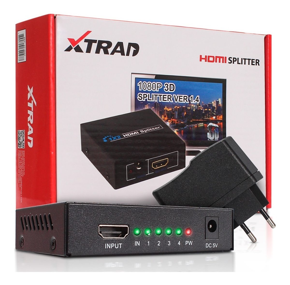 splitter divisor hdmi 1 ent4saidas- xt-2046- xtrad