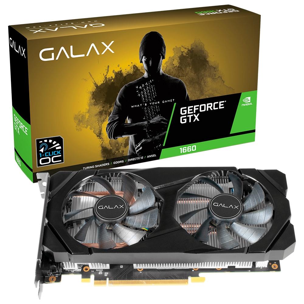 placa de video geforce gtx1660 - 6gb - gddr5 - 192 bits - galax