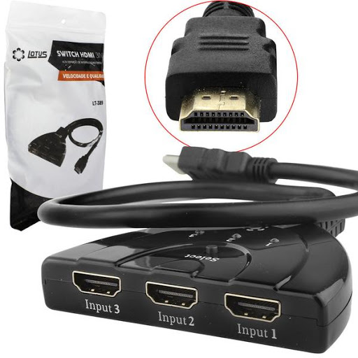 hub switch hdmi 1 ent, macho p, saidas femea lotus