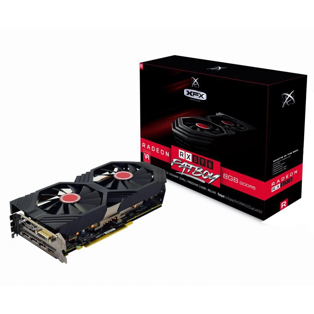 placa de video radeon - rx-590-oc - fatboy - 8gb - gddr5 - pci-exp - 256 bits - xfx