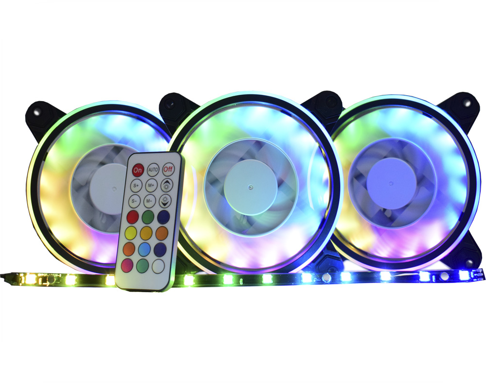 kit com 3 cooler gamer led rgb af-y1225