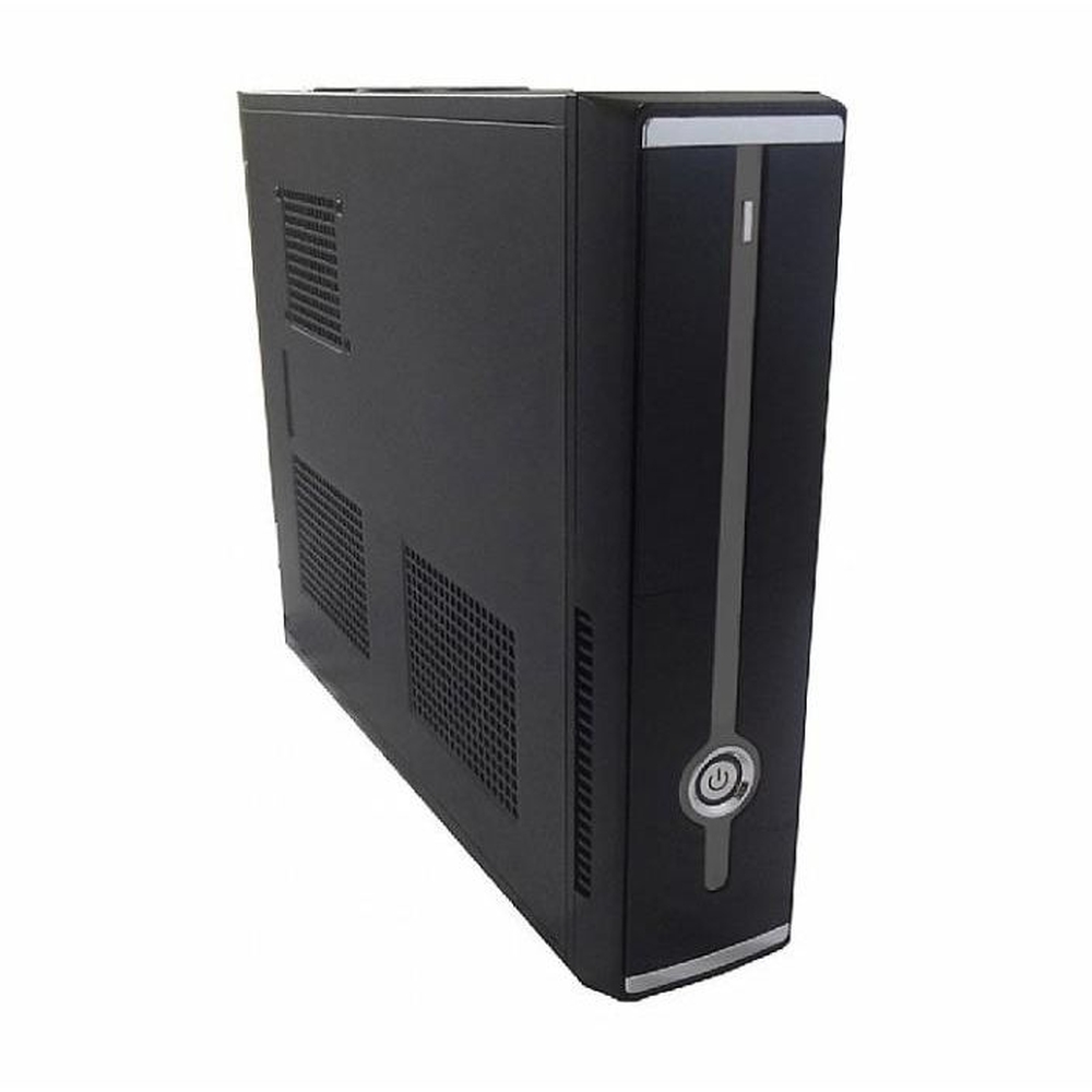 gabinete casemall slim-s104-s preto, prata-s, fonte