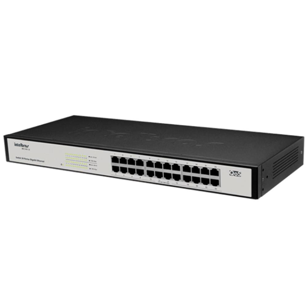 switch 24, p-10, 100, 1000 gigabit intelbras sg2400qr