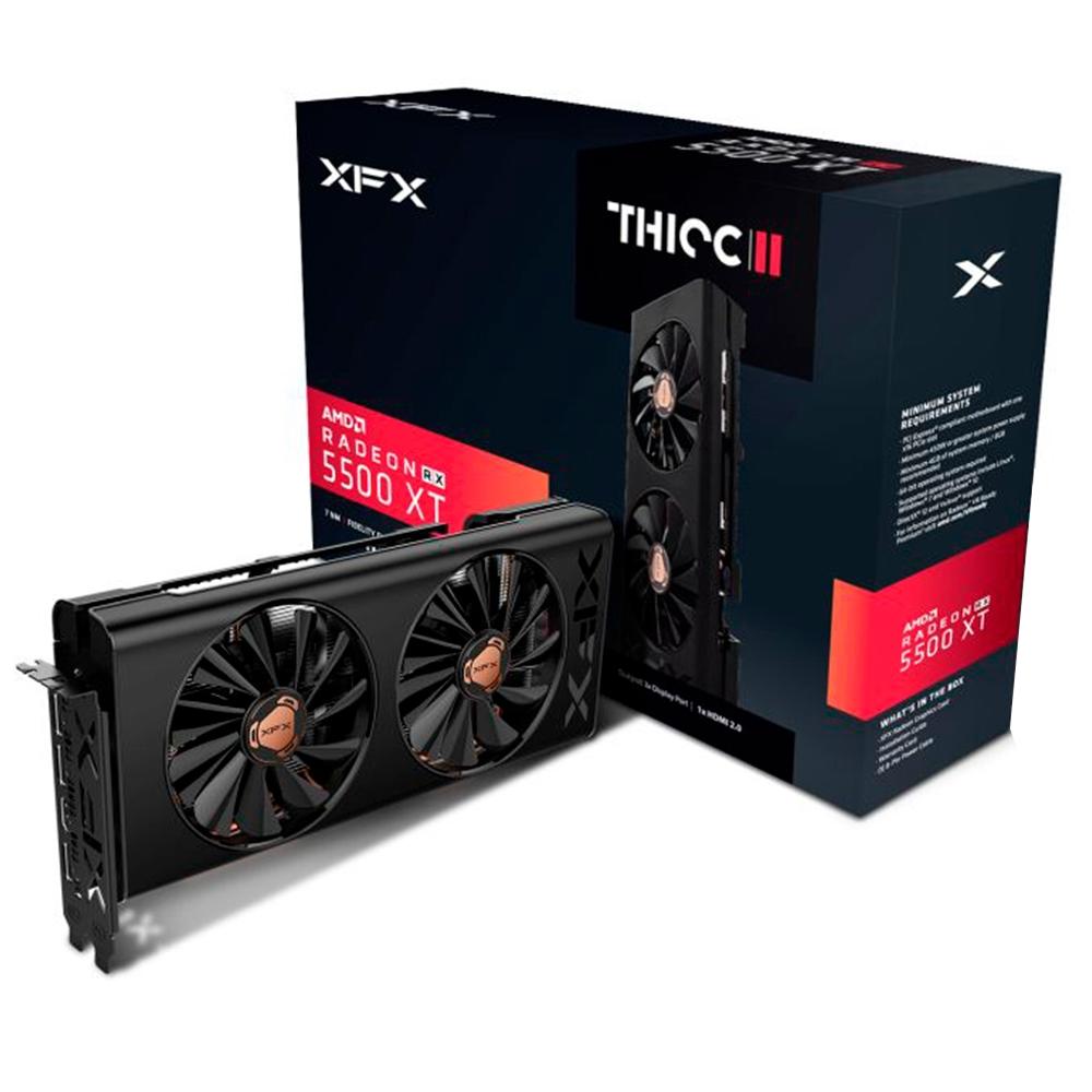 placa de video pci-e 8gb-xfx-amd-radeon rx-5500xt gddr6