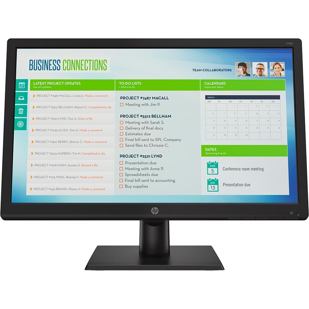 monitor lcd led 18,5 hp-v19b preto