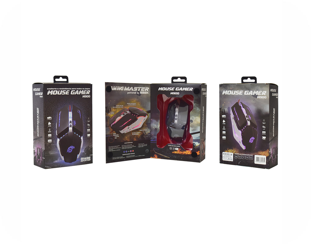 mouse optico usb mecanico gamer k-mex  m900