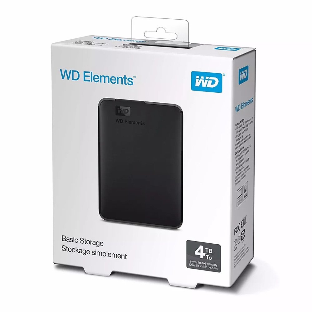 hd ext usb 4tb w.digital-wd elements 3.0 preto